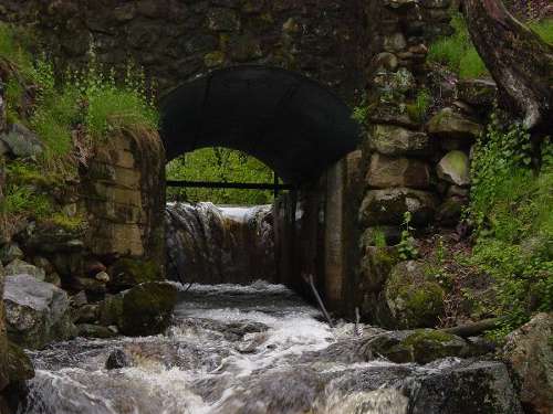 waterfall ruins of Wilson Mill